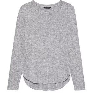 Banana Republic Luxespun Gray Long Sleeve Tee